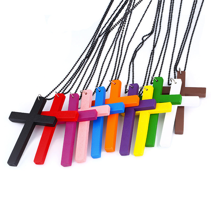 Wholesale Cross Wooden Necklaces